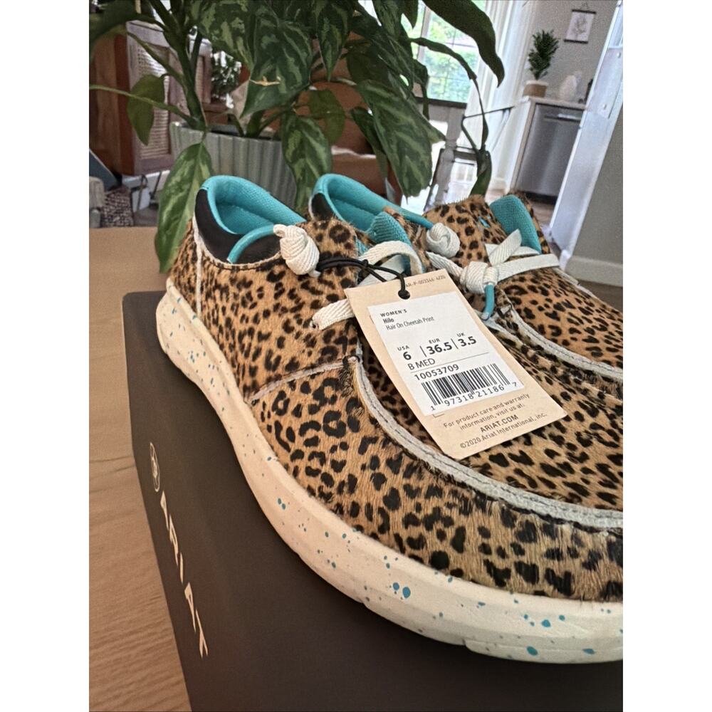 Ariat Hilo Womens 6 Hair On Cheetah Print Casual Sneaker 10053709 - Picture 5 of 11